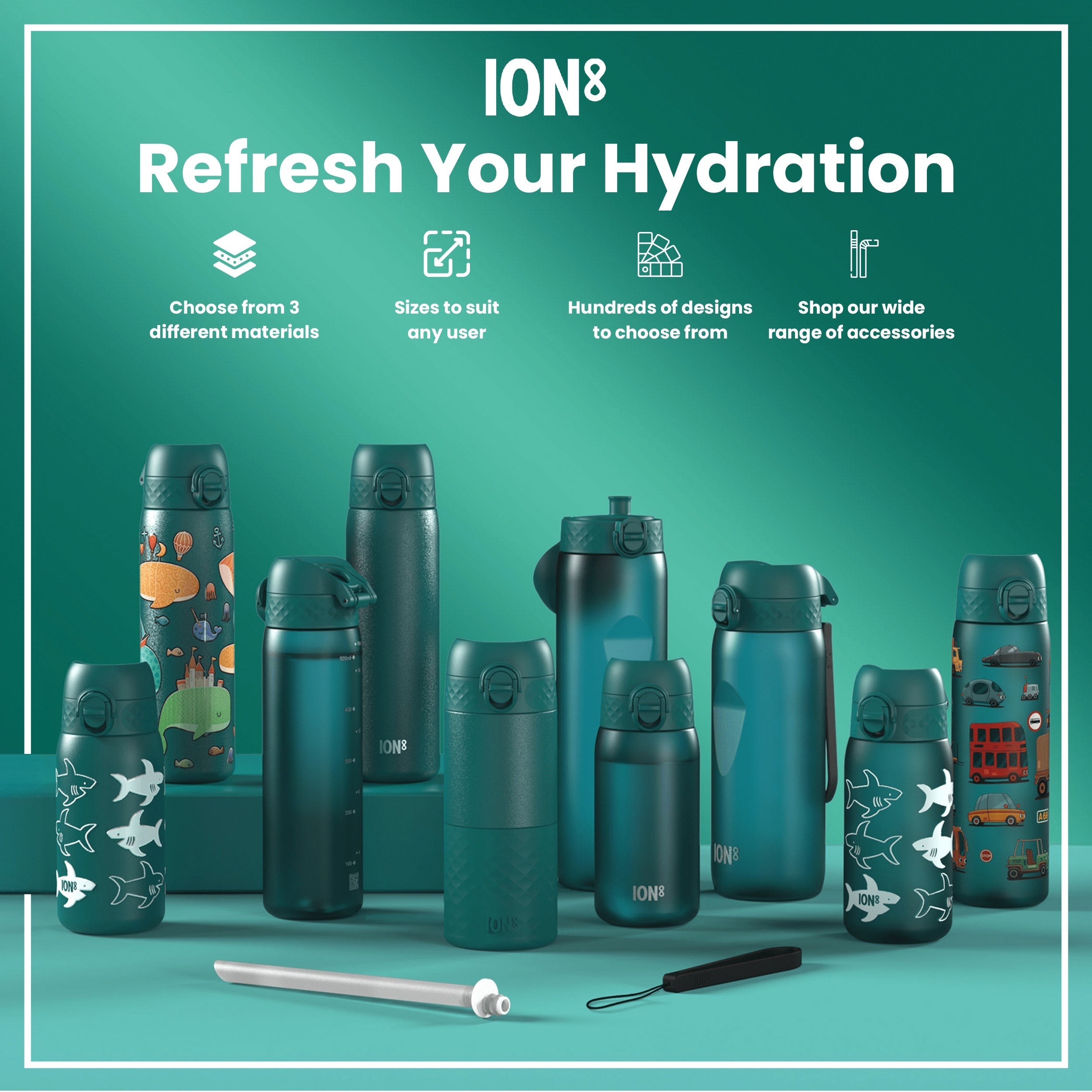 Bottle, Recyclon, Aqua, 750ml