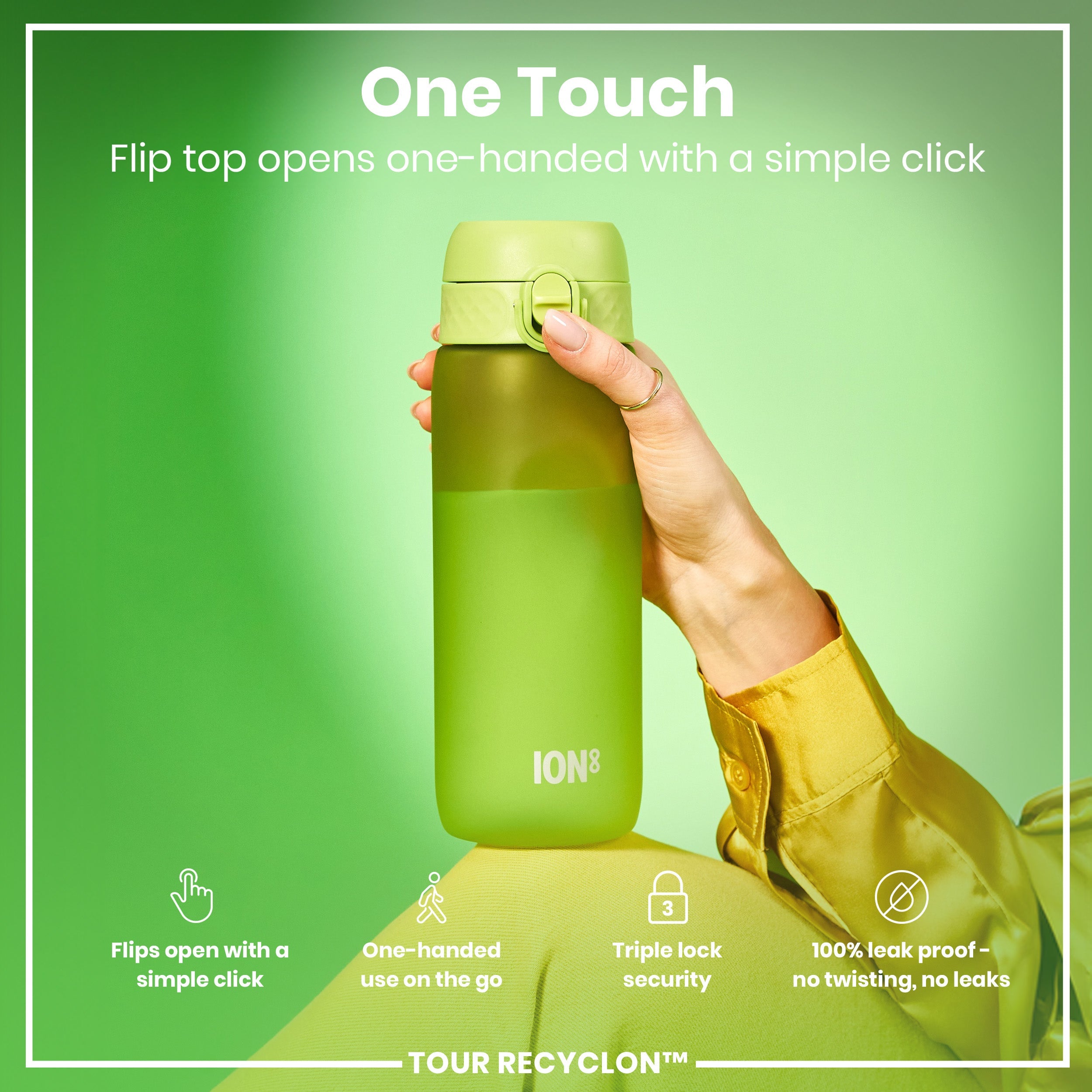 Bottle, Recyclon, Green, 750ml