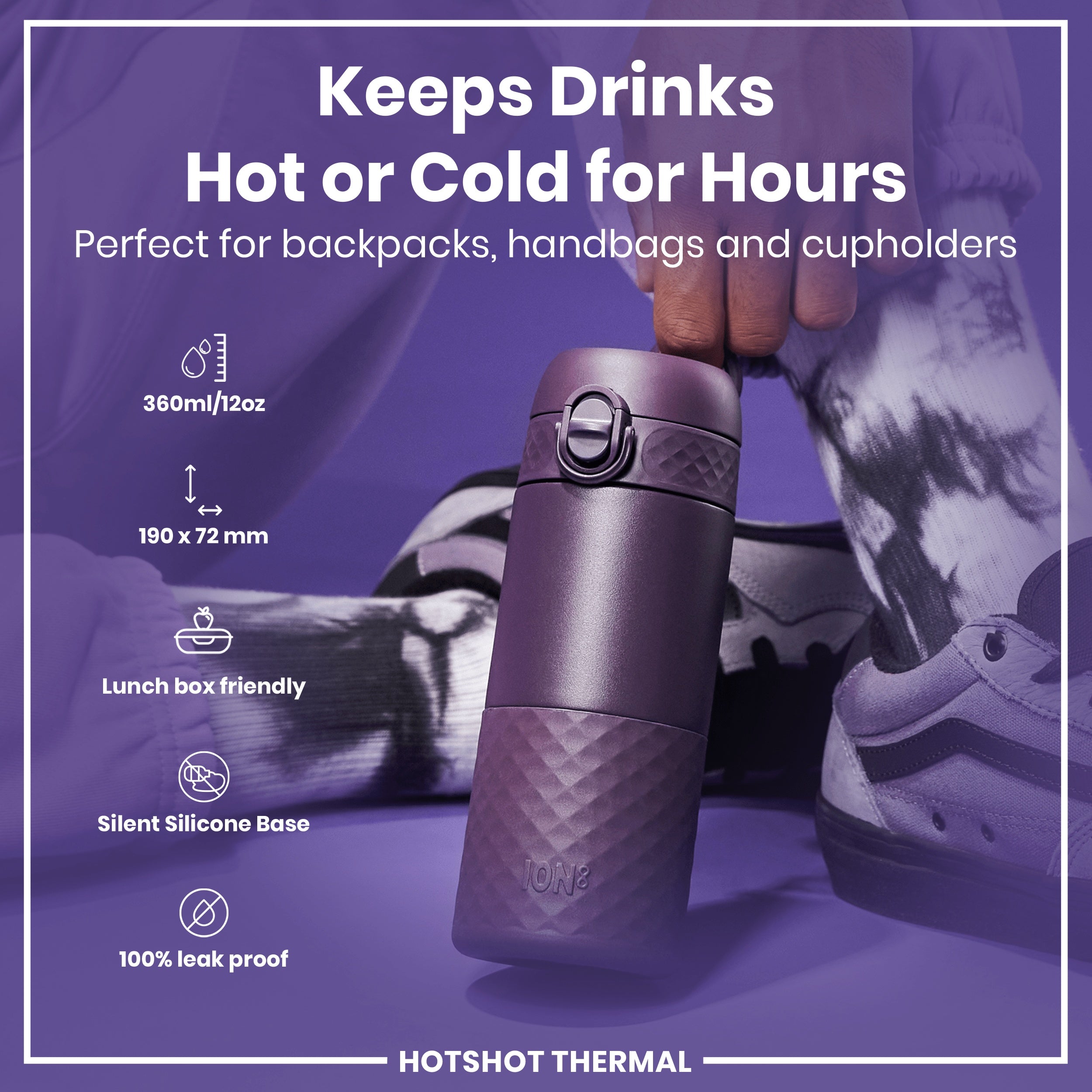 Insulated Steel, Travel Mug, Blackberry, 360ml