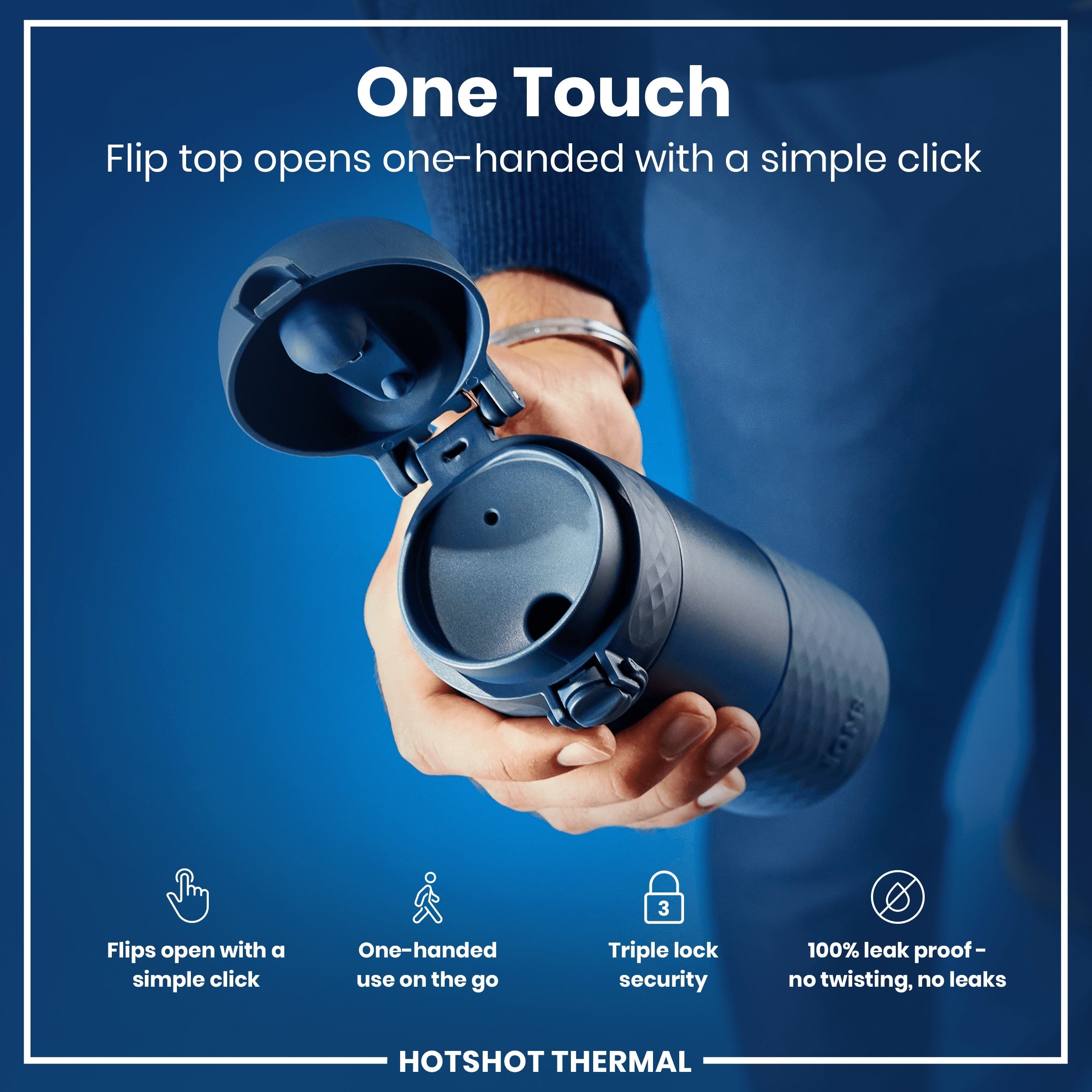 Insulated Steel, Travel Mug, Ash Navy, 360ml