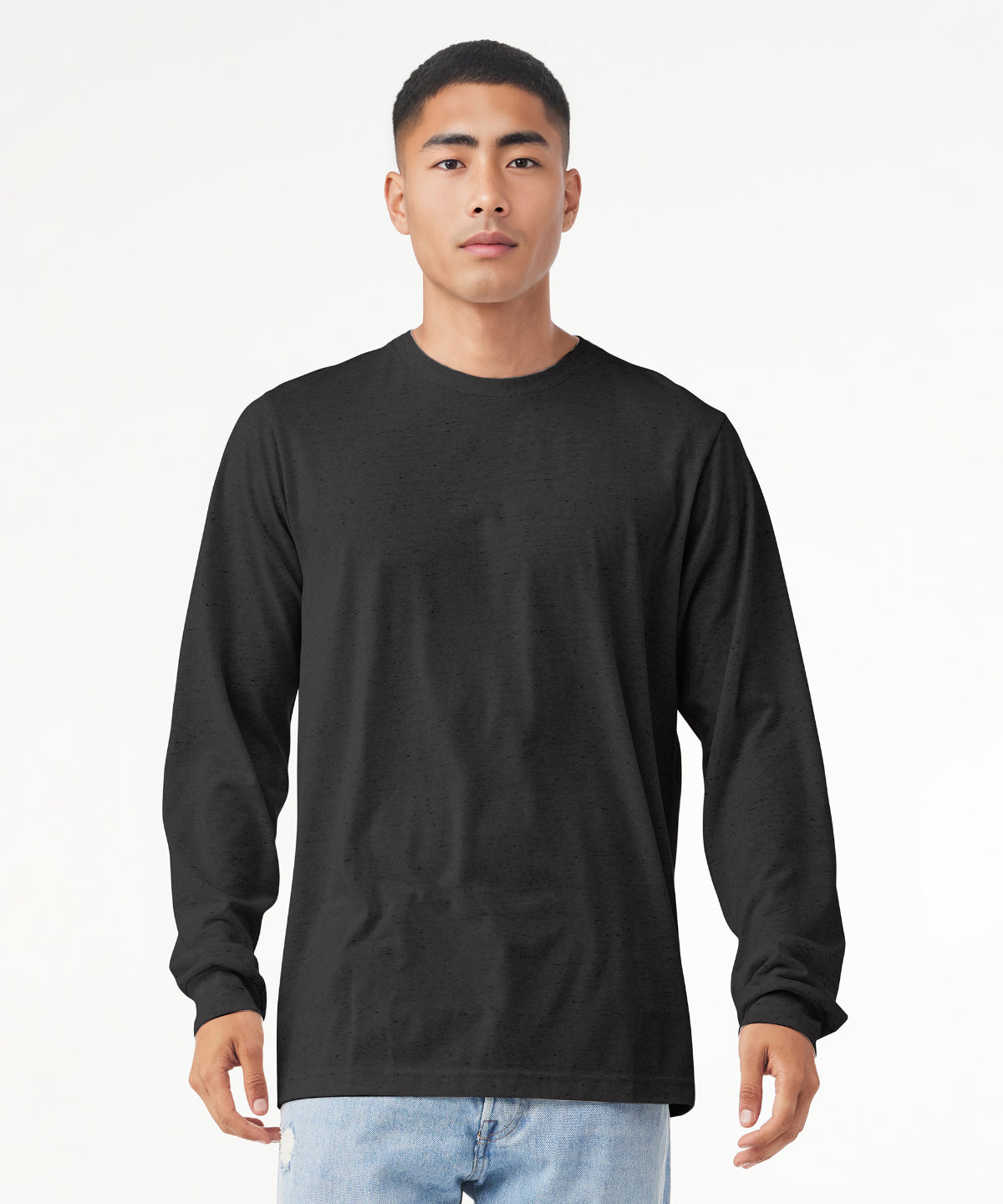 Unisex heather CVC long sleeve t-shirt