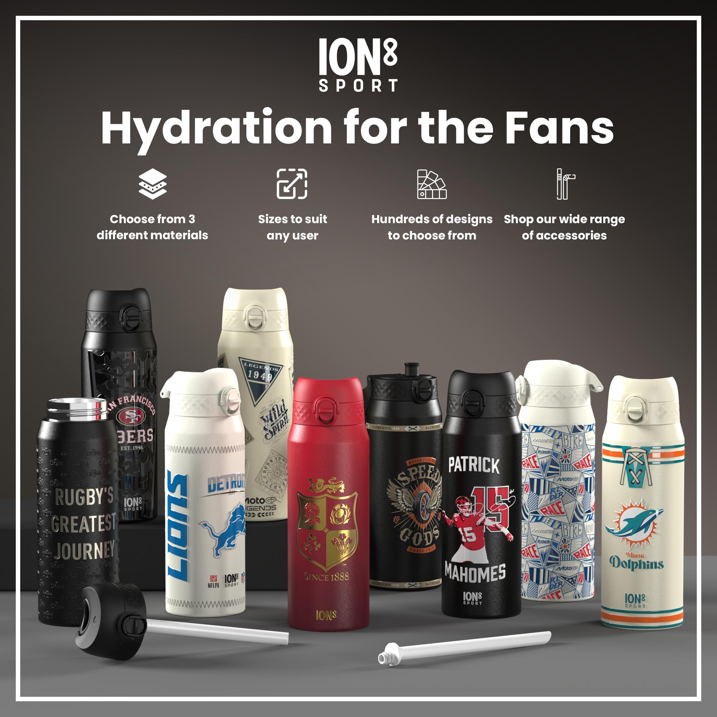 NFL x ION8 Insulated Steel Water Bottle, NFL Ravens, 750ml (24oz)